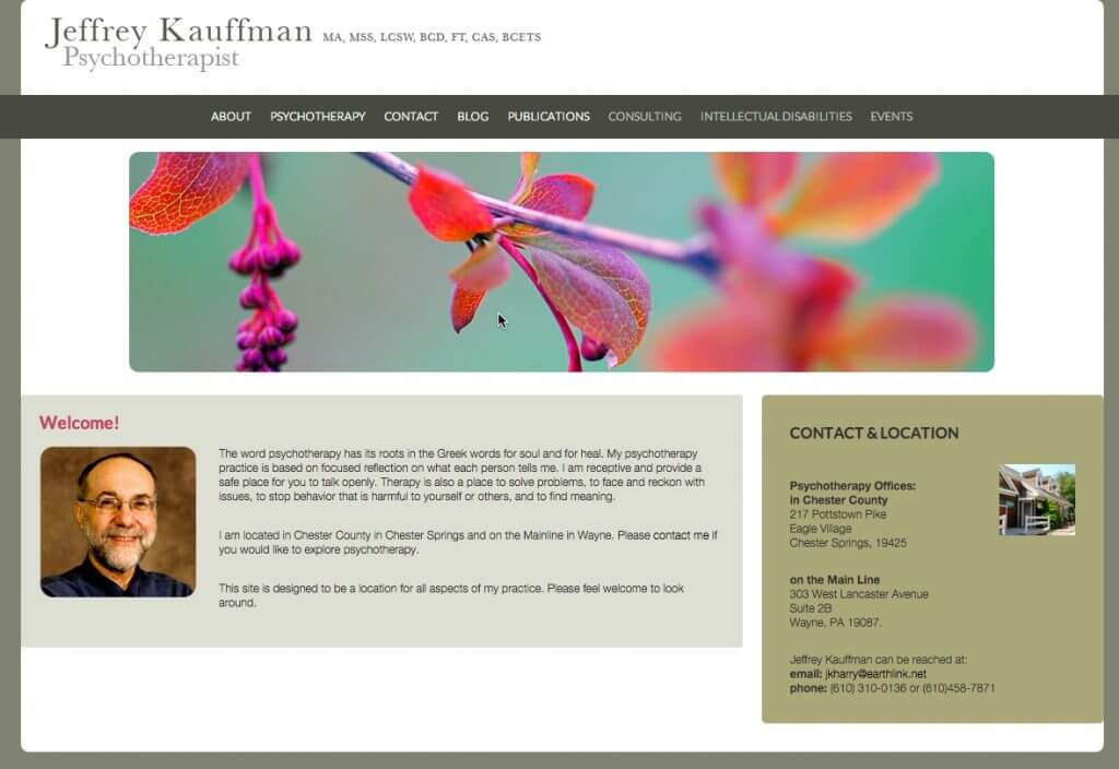 jeffrey kauffman psychotherapist website